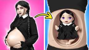 WEDNESDAY is PREGNANT! Extreme Parenting Hacks from Addams Family by La La Life Emoji