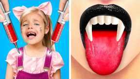 Good Barbie Babysitter vs Bad Vampire Babysitter! *Genius Parenting Hacks* by Gotcha!