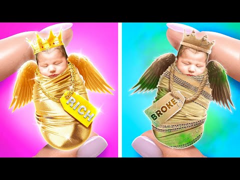 RICH MOM Vs BROKE MOM! *Cool Gadgets & Awesome Parenting Hacks* by BamBamBoom!