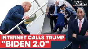Trump Trips While Boarding Air Force One, Sparks Biden Comparison | Firstpost America | N18G