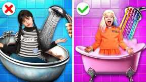 Wednesday Vs Enid in Prison | Epic Parenting Hacks and Gadgets *Funny Moments*
