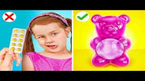 Emergency Hacks for Stressed Parents! Good Doctor vs Bad Doctor || Cool Parenting Hacks Situations