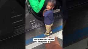 When Mom's gentle parenting doesn't work,The power of a Father discipline take effect.🤣