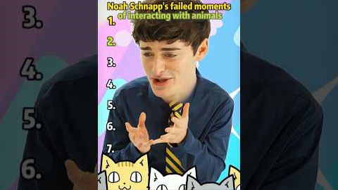 Noah Schnapp's failed moments of interacting with animals.#funny#NoahSchnapp#celebrity#foryou