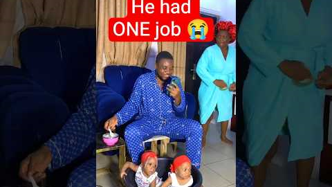 POV: Dad Chose His Phone Over Feeding Time… Big Mistake 😭